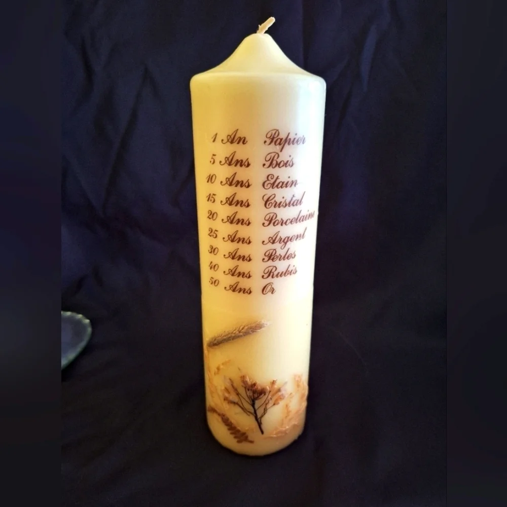 Vintage French Anniversary Candle